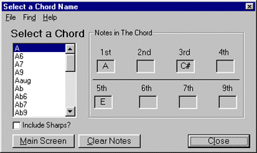 Find the Chord Notes