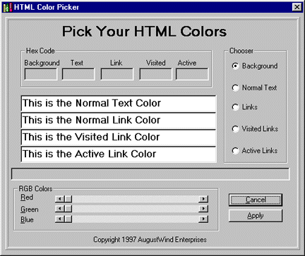 Web Page Colors